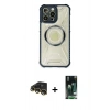 MARSİLYAN™- iPhone 13 Pro Max Kılıf Kutup Modern - Şeffaf 360 Full Body Arka Koruyucu + Raze Metal Kamera Lens - GD