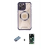 MARSİLYAN™- iPhone 13 Pro Max Kılıf Kutup Modern - Şeffaf 360 Full Body Arka Koruyucu + Shine Kamera Lens Koruma Cam - PE