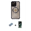MARSİLYAN™- iPhone 13 Pro Max Kılıf Kutup Modern - Şeffaf 360 Full Body Arka Koruyucu + Shine Kamera Lens Koruma Cam - PE
