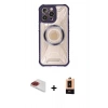MARSİLYAN™- iPhone 13 Pro Max Kılıf Kutup Modern - Şeffaf Maxco Cam Ekran Koruyucu + Pers Alüminyum Kamera Lens - KI
