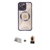 MARSİLYAN™- iPhone 13 Pro Max Kılıf Kutup Modern - Şeffaf Maxco Cam Ekran Koruyucu + Rainbow Kamera Lens Koruma Cam - BZ