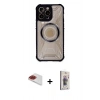 MARSİLYAN™- iPhone 13 Pro Max Kılıf Kutup Modern - Siyah Bilvis 3D Cam Ekran Koruyucu + Pers Alüminyum Kamera Lens - KI