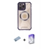 MARSİLYAN™- iPhone 13 Pro Max Kılıf Kutup Modern - Siyah Bilvis 5in1 3D Magic Cam Ekran Koruyucu + Shine Kamera Lens Koruma Cam - MI