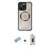 MARSİLYAN™- iPhone 13 Pro Max Kılıf Kutup Modern - Siyah Bilvis Hayalet Cam Ekran Koruyucu + Shine Kamera Lens Koruma Cam - MI