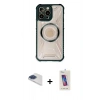 MARSİLYAN™- iPhone 13 Pro Max Kılıf Kutup Modern - Siyah Joko 5D Cam + Pers Alüminyum Kamera Lens - LT