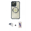 MARSİLYAN™- iPhone 13 Pro Max Kılıf Kutup Modern - Siyah Joko 5D Cam + Pers Alüminyum Kamera Lens - LT