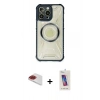 MARSİLYAN™- iPhone 13 Pro Max Kılıf Kutup Modern - Siyah Joko 5D Cam + Pers Alüminyum Kamera Lens - KI