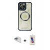 MARSİLYAN™- iPhone 13 Pro Max Kılıf Kutup Modern - Siyah Joko 5D Cam + Pers Alüminyum Kamera Lens - SABE