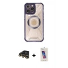 MARSİLYAN™- iPhone 13 Pro Max Kılıf Kutup Modern - Siyah Joko 5D Cam + Raze Metal Kamera Lens - GD