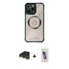MARSİLYAN™- iPhone 13 Pro Max Kılıf Kutup Modern - Siyah Joko 5D Cam + Raze Metal Kamera Lens - GD