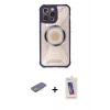 MARSİLYAN™- iPhone 13 Pro Max Kılıf Kutup Modern - Siyah Joko 5D Cam + Renkli Kamera Lens Koruma Cam - SI