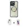 MARSİLYAN™- iPhone 13 Pro Max Kılıf Kutup Modern - Siyah Joko 5D Cam + Shine Kamera Lens - GD