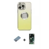 MARSİLYAN™- iPhone 13 Pro Max Kılıf Kutup Yansıma Özel Seri - Şeffaf 360 Full Body Arka Koruyucu + Shine Kamera Lens Koruma Cam - GI