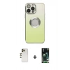 MARSİLYAN™- iPhone 13 Pro Max Kılıf Kutup Yansıma Özel Seri - Şeffaf 360 Full Body Arka Koruyucu + Shine Kamera Lens - GD