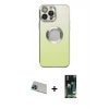 MARSİLYAN™- iPhone 13 Pro Max Kılıf Kutup Yansıma Özel Seri - Şeffaf 360 Full Body Arka Koruyucu + Rainbow Kamera Lens Koruma Cam - MI