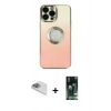 MARSİLYAN™- iPhone 13 Pro Max Kılıf Kutup Yansıma Özel Seri - Şeffaf 360 Full Body Arka Koruyucu + Pers Alüminyum Kamera Lens - SABE