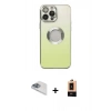 MARSİLYAN™- iPhone 13 Pro Max Kılıf Kutup Yansıma Özel Seri - Şeffaf Maxco Cam Ekran Koruyucu + Pers Alüminyum Kamera Lens - SABE