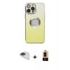MARSİLYAN™- iPhone 13 Pro Max Kılıf Kutup Yansıma Özel Seri - Şeffaf Maxco Cam Ekran Koruyucu + Pers Alüminyum Kamera Lens - LT