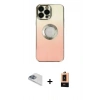 MARSİLYAN™- iPhone 13 Pro Max Kılıf Kutup Yansıma Özel Seri - Şeffaf Maxco Cam Ekran Koruyucu + Pers Alüminyum Kamera Lens - SABE