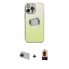 MARSİLYAN™- iPhone 13 Pro Max Kılıf Kutup Yansıma Özel Seri - Şeffaf Maxco Cam Ekran Koruyucu + Rainbow Kamera Lens Koruma Cam - KI