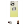 MARSİLYAN™- iPhone 13 Pro Max Kılıf Kutup Yansıma Özel Seri - Şeffaf Maxco Cam Ekran Koruyucu + Rainbow Kamera Lens Koruma Cam - KI