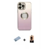MARSİLYAN™- iPhone 13 Pro Max Kılıf Kutup Yansıma Özel Seri - Şeffaf Maxco Cam Ekran Koruyucu + Shine Kamera Lens Koruma Cam - MI