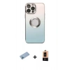 MARSİLYAN™- iPhone 13 Pro Max Kılıf Kutup Yansıma Özel Seri - Şeffaf Maxco Cam Ekran Koruyucu + Shine Kamera Lens Koruma Cam - MI