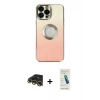 MARSİLYAN™- iPhone 13 Pro Max Kılıf Kutup Yansıma Özel Seri - Şeffaf Pasifik Cam Ekran Koruyucu + Raze Metal Kamera Lens - GD