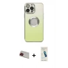 MARSİLYAN™- iPhone 13 Pro Max Kılıf Kutup Yansıma Özel Seri - Şeffaf Pasifik Cam Ekran Koruyucu + Rainbow Kamera Lens Koruma Cam - KI