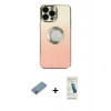 MARSİLYAN™- iPhone 13 Pro Max Kılıf Kutup Yansıma Özel Seri - Şeffaf Pasifik Cam Ekran Koruyucu + Shine Kamera Lens Koruma Cam - GI