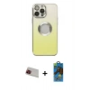 MARSİLYAN™- iPhone 13 Pro Max Kılıf Kutup Yansıma Özel Seri - Siyah 18D Cam Ekran Koruyucu + Rainbow Kamera Lens Koruma Cam - KI