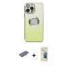 MARSİLYAN™- iPhone 13 Pro Max Kılıf Kutup Yansıma Özel Seri - Siyah 6D Mat Seramik Hayalet Nano Ekran Koruyucu + Renkli Kamera Lens Koruma Cam - TU