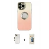 MARSİLYAN™- iPhone 13 Pro Max Kılıf Kutup Yansıma Özel Seri - Siyah 6D Mat Seramik Hayalet Nano Ekran Koruyucu + Shine Kamera Lens - GD