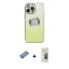 MARSİLYAN™- iPhone 13 Pro Max Kılıf Kutup Yansıma Özel Seri - Siyah 6D Mat Seramik Hayalet Nano Ekran Koruyucu + Shine Kamera Lens Koruma Cam - PE