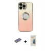 MARSİLYAN™- iPhone 13 Pro Max Kılıf Kutup Yansıma Özel Seri - Siyah 6D Mat Seramik Hayalet Nano Ekran Koruyucu + Renkli Kamera Lens Koruma Cam - TU