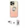 MARSİLYAN™- iPhone 13 Pro Max Kılıf Kutup Yansıma Özel Seri - Siyah Bilvis 3D Cam Ekran Koruyucu + Pers Alüminyum Kamera Lens - GI