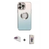 MARSİLYAN™- iPhone 13 Pro Max Kılıf Kutup Yansıma Özel Seri - Siyah Bilvis 3D Cam Ekran Koruyucu + Pers Alüminyum Kamera Lens - GI