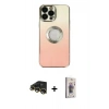 MARSİLYAN™- iPhone 13 Pro Max Kılıf Kutup Yansıma Özel Seri - Siyah Bilvis 3D Cam Ekran Koruyucu + Raze Metal Kamera Lens - GD