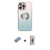 MARSİLYAN™- iPhone 13 Pro Max Kılıf Kutup Yansıma Özel Seri - Siyah Bilvis 3D Cam Ekran Koruyucu + Shine Kamera Lens Koruma Cam - PE