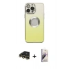 MARSİLYAN™- iPhone 13 Pro Max Kılıf Kutup Yansıma Özel Seri - Siyah Bilvis 3D Mat Cam Ekran Koruyucu + Raze Metal Kamera Lens - GD