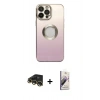 MARSİLYAN™- iPhone 13 Pro Max Kılıf Kutup Yansıma Özel Seri - Siyah Bilvis 3D Mat Cam Ekran Koruyucu + Raze Metal Kamera Lens - GD