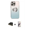 MARSİLYAN™- iPhone 13 Pro Max Kılıf Kutup Yansıma Özel Seri - Siyah Bilvis 3D Mat Cam Ekran Koruyucu + Raze Metal Kamera Lens - GD
