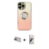 MARSİLYAN™- iPhone 13 Pro Max Kılıf Kutup Yansıma Özel Seri - Siyah Bilvis 3D Mat Cam Ekran Koruyucu + Rainbow Kamera Lens Koruma Cam - MR