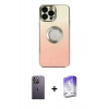 MARSİLYAN™- iPhone 13 Pro Max Kılıf Kutup Yansıma Özel Seri - Siyah Bilvis 5in1 3D Magic Cam Ekran Koruyucu + Neon Fosforlu Kamera Lens - BZ