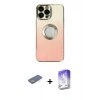 MARSİLYAN™- iPhone 13 Pro Max Kılıf Kutup Yansıma Özel Seri - Siyah Bilvis 5in1 3D Magic Cam Ekran Koruyucu + Renkli Kamera Lens Koruma Cam - YL