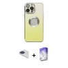 MARSİLYAN™- iPhone 13 Pro Max Kılıf Kutup Yansıma Özel Seri - Siyah Bilvis 5in1 3D Magic Cam Ekran Koruyucu + Pers Alüminyum Kamera Lens - LT