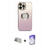 MARSİLYAN™- iPhone 13 Pro Max Kılıf Kutup Yansıma Özel Seri - Siyah Bilvis 5in1 3D Magic Cam Ekran Koruyucu + Rainbow Kamera Lens Koruma Cam - REGD