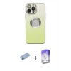 MARSİLYAN™- iPhone 13 Pro Max Kılıf Kutup Yansıma Özel Seri - Siyah Bilvis 5in1 3D Magic Cam Ekran Koruyucu + Shine Kamera Lens Koruma Cam - MI
