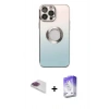 MARSİLYAN™- iPhone 13 Pro Max Kılıf Kutup Yansıma Özel Seri - Siyah Bilvis 5in1 3D Magic Cam Ekran Koruyucu + Pers Alüminyum Kamera Lens - GI