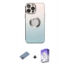 MARSİLYAN™- iPhone 13 Pro Max Kılıf Kutup Yansıma Özel Seri - Siyah Bilvis 5in1 3D Magic Cam Ekran Koruyucu + Shine Kamera Lens Koruma Cam - PE
